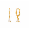 French Style Water Drop Zircon Earrings