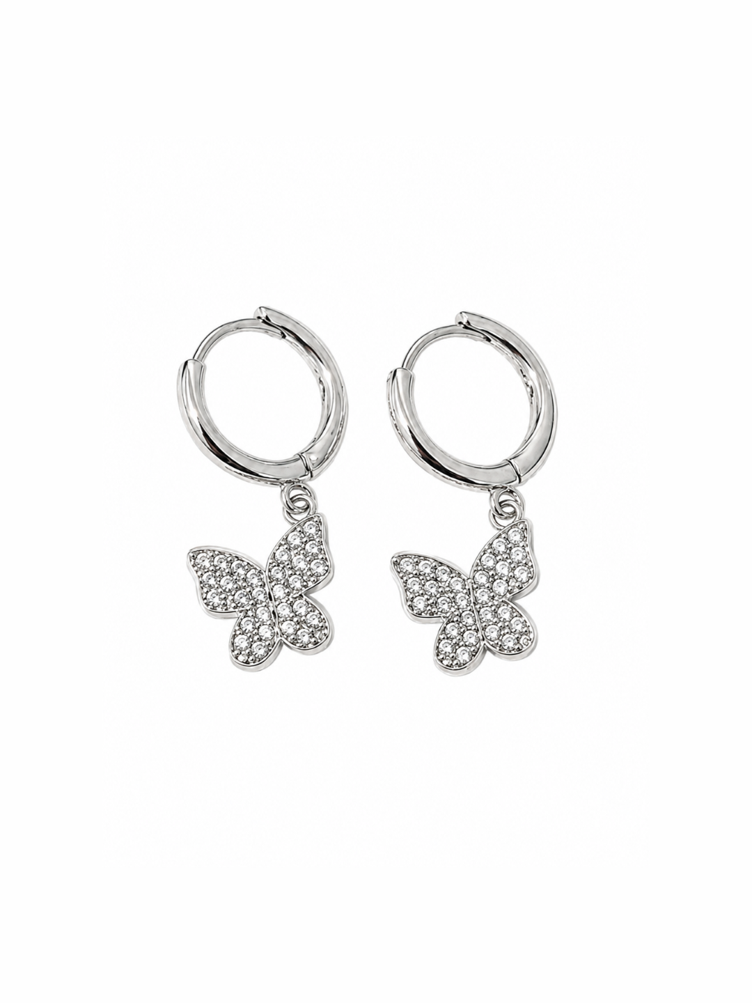 Mariposa Butterfly Drop Huggie Earrings