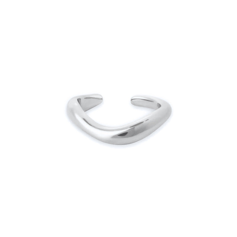 Light Luxury Zircon Inlaid 18K Gold Copper Ear Clip for Unisex