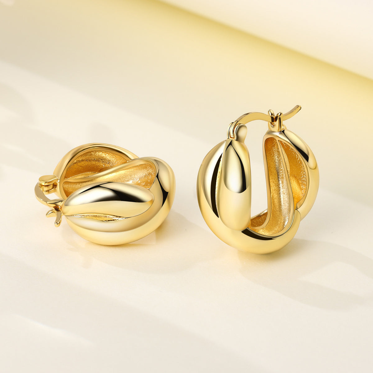 White Copper Non-Fading Woven Earrings