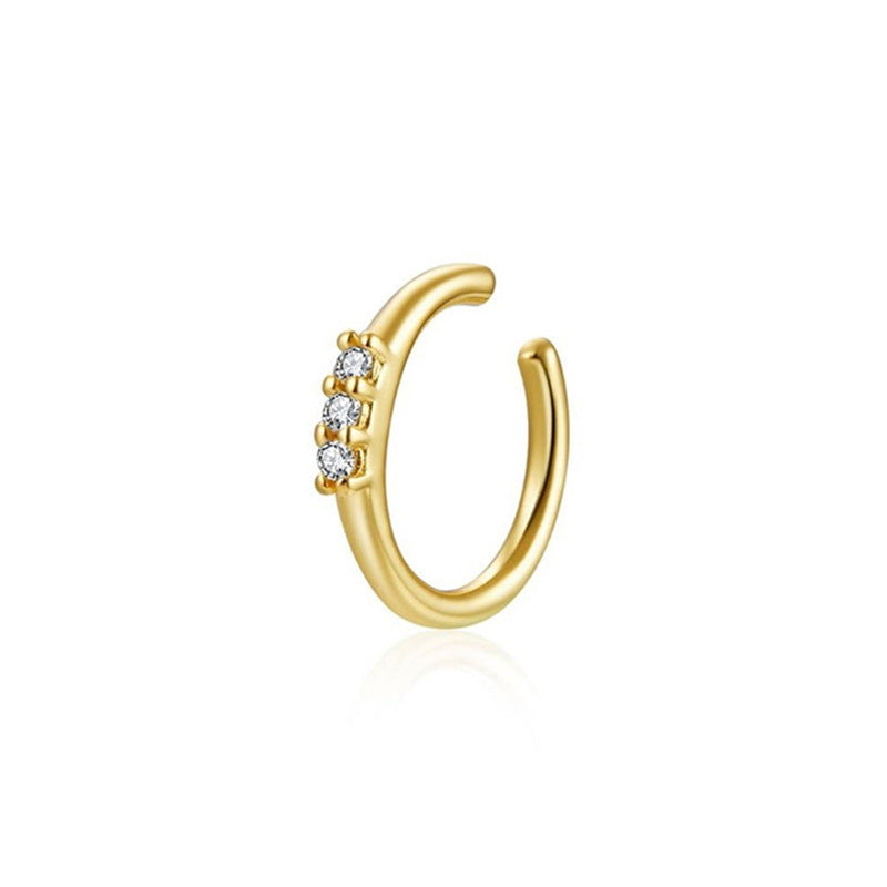 Trio Crystal Slim Ear Cuff