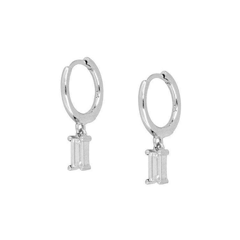 French Needle Diamond Earring