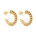 Spiral Gold Hoops