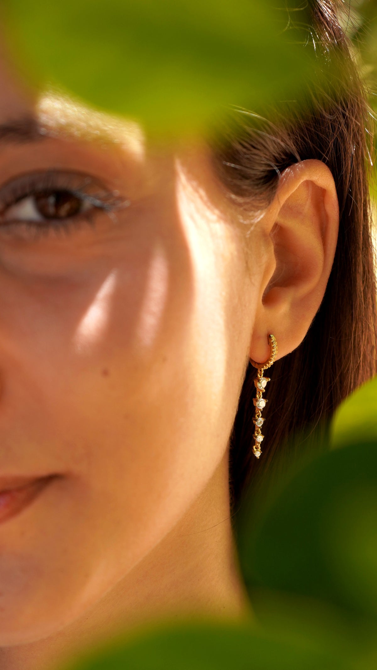 Amour Heart Drop Huggie Earrings