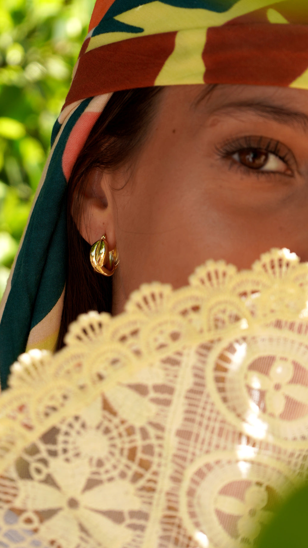 Oceania Hoop Gold Earrings