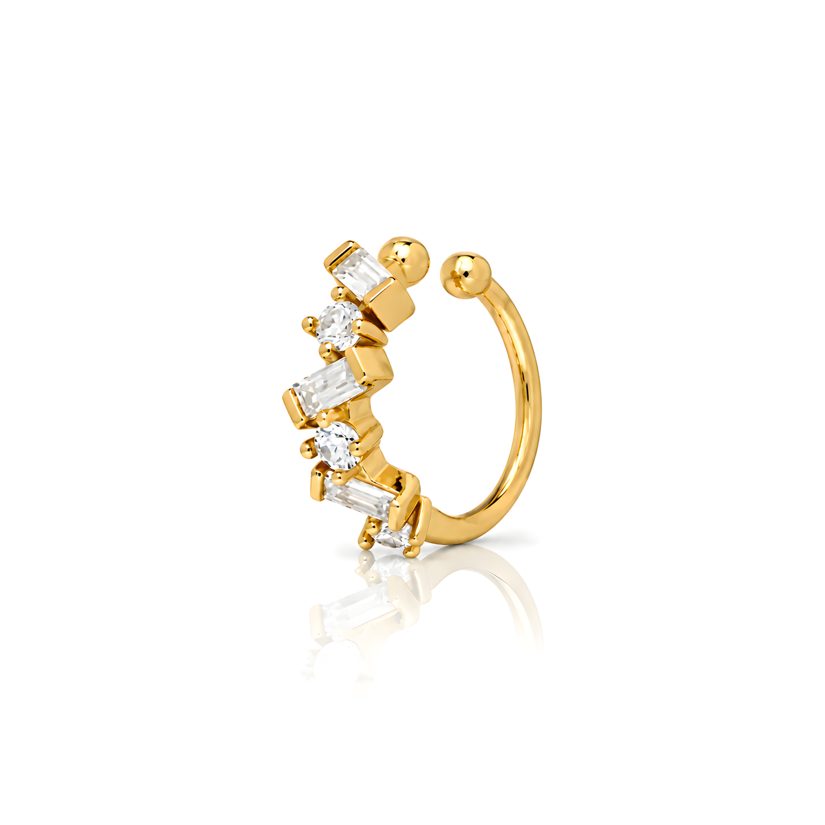 Soleil Baguette Cluster Ear Cuff