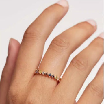 Soleil Multi-Gemstone Eternity Ring