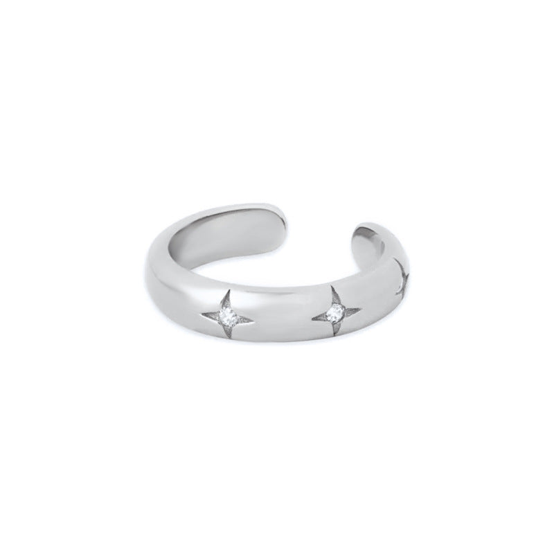 Nova Starburst Domed Ear Cuff
