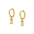 French Needle Diamond Earring