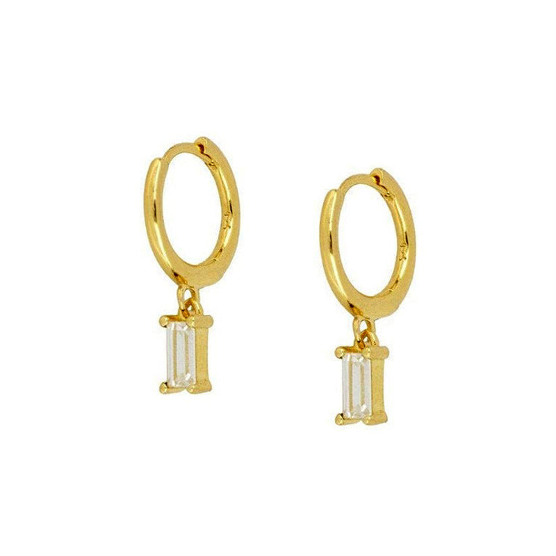 French Needle Diamond Earring